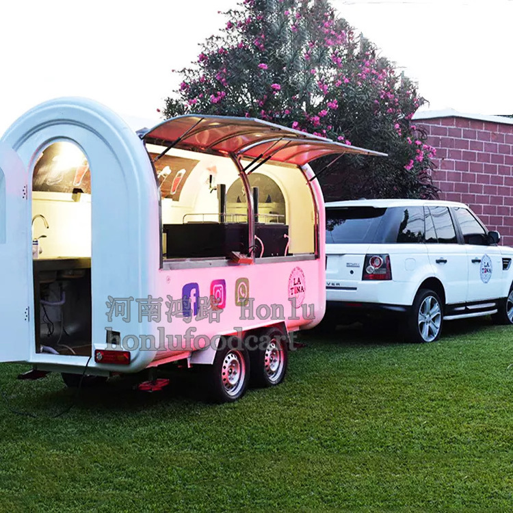 Used Food Truck Fast Food Van Trailer to Sell Snacks Food Cart