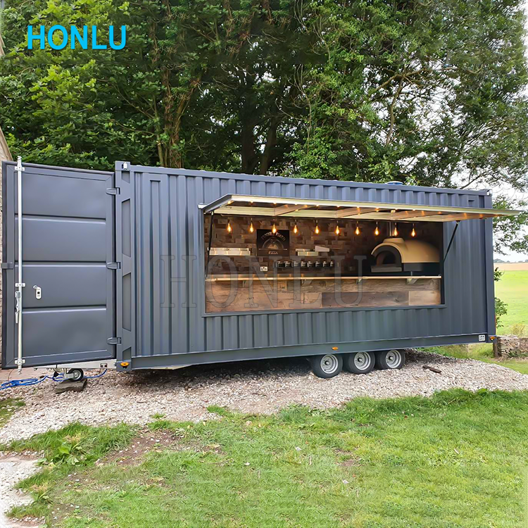 Luxury Container Bar With Kitchen Mobile Food Trailer Restaurant Coffee Shop For Sale