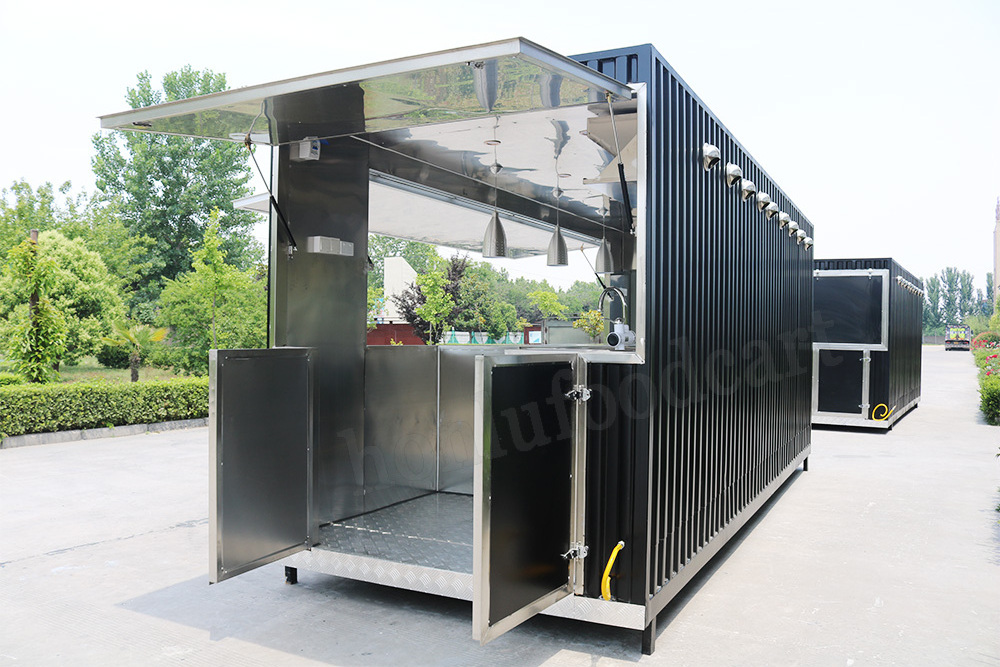 USA Standard Container Food Trailer Container Restaurant With Kitchen Food Van Trailer For Sale