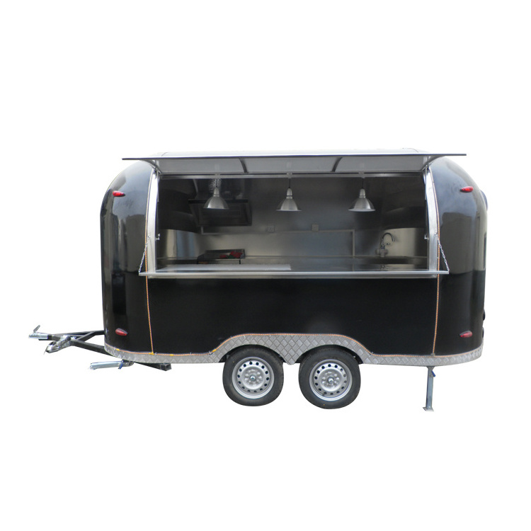 Street cart hot dog food truck with stove mobile slush machine van grill trailer for sale