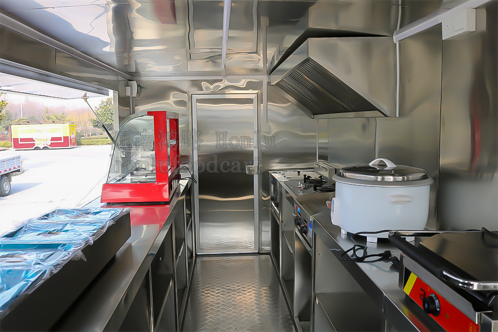 Drivable Arabic Food Truck with Full Kitchen Bar Full Furnished Mobile Food Cart for Sale