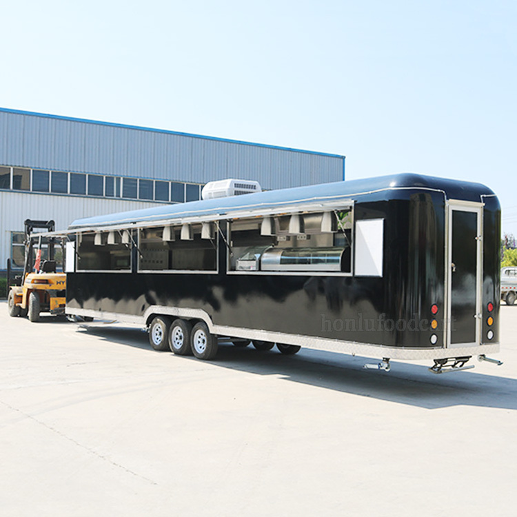 11m Long Concession Food Truck 2023 Hot Sale Mobile Food Cart/vending Kiosk Food Trucks/mobile Food Trailer With Full Kitchen