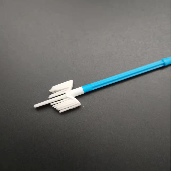 2024 factory supplied Broom Type Cervical Brush Plastic Cyto Brush Disposable Cervix Smear Brush