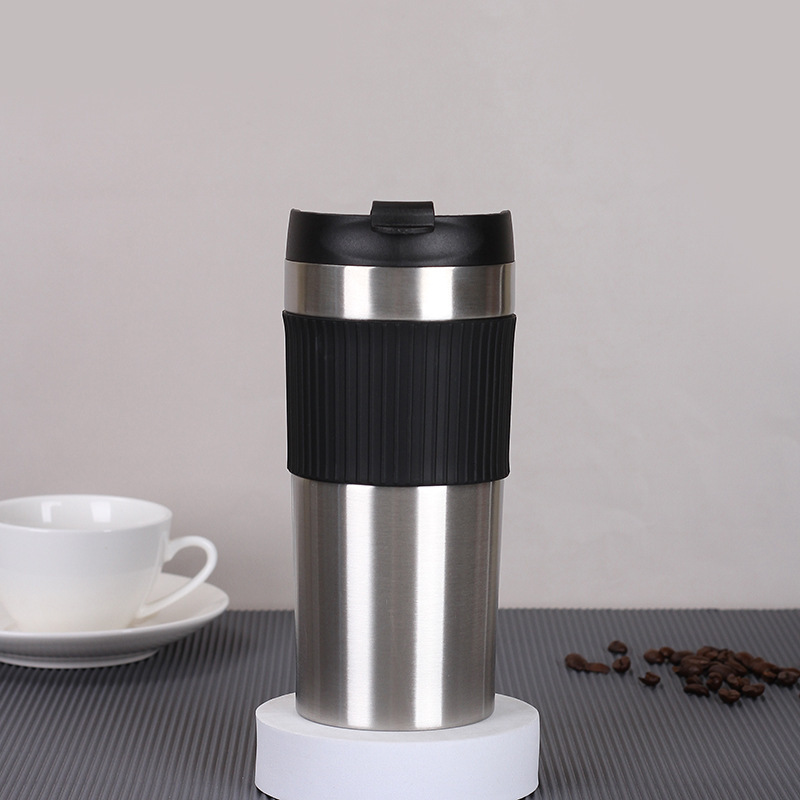 480ml To Go Vacuum Insulated French Coffee Press Travel Mug Stainless Steel Car Thermos Cup Coffee Tumbler With Filter