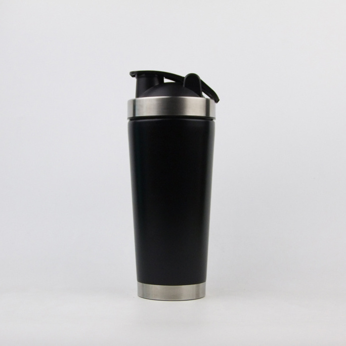 25oz Metal stainless steel thermal milk shaking bottle protein shaker with leak-proof lid water cocktail cooler jug