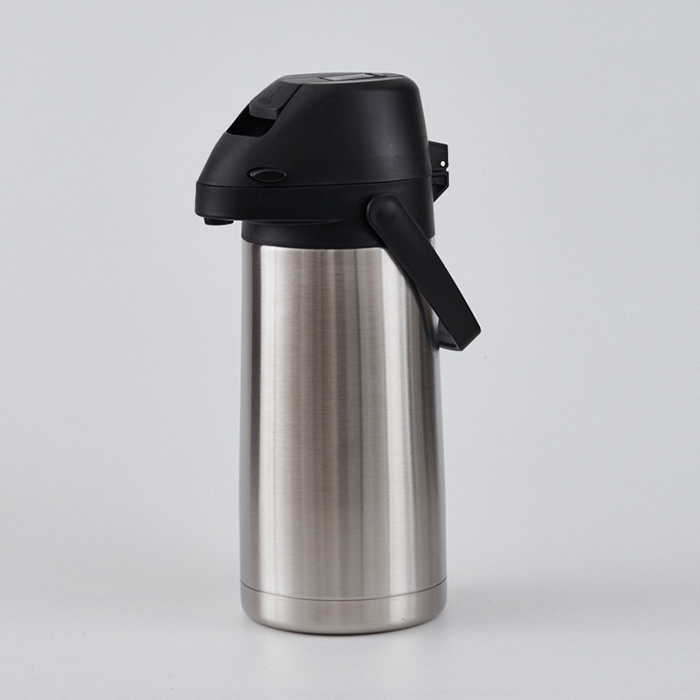 High Quality 1900ml Lever Action Double Wall Stainless Steel Coffee Thermos Pot Vacuum Airpot Air Pump Pot