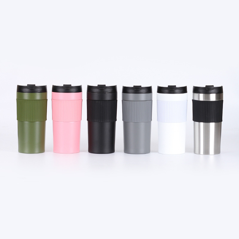 480ml To Go Vacuum Insulated French Coffee Press Travel Mug Stainless Steel Car Thermos Cup Coffee Tumbler With Filter