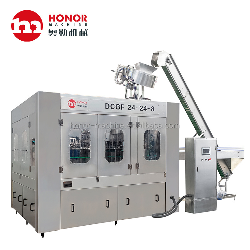 3000bph Automatic Coke/7-up/Mineral Water and Lemonade Washing Filling Sealing  Packing Machine