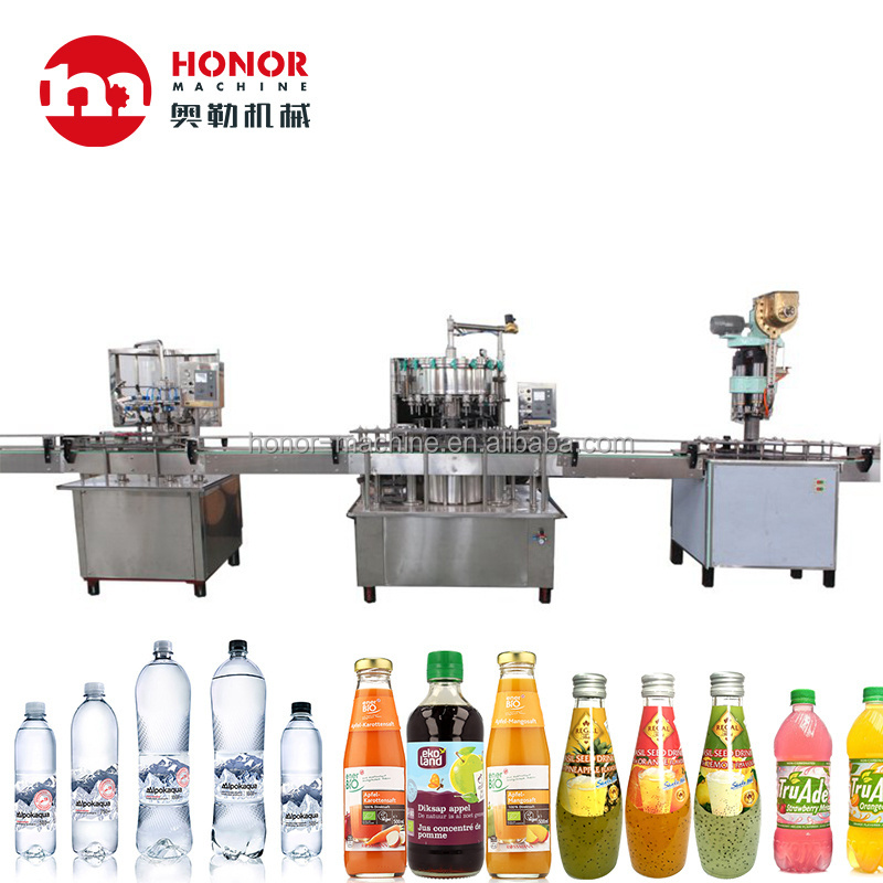 Automatic soda water drink  water washing sealing gland filling machine