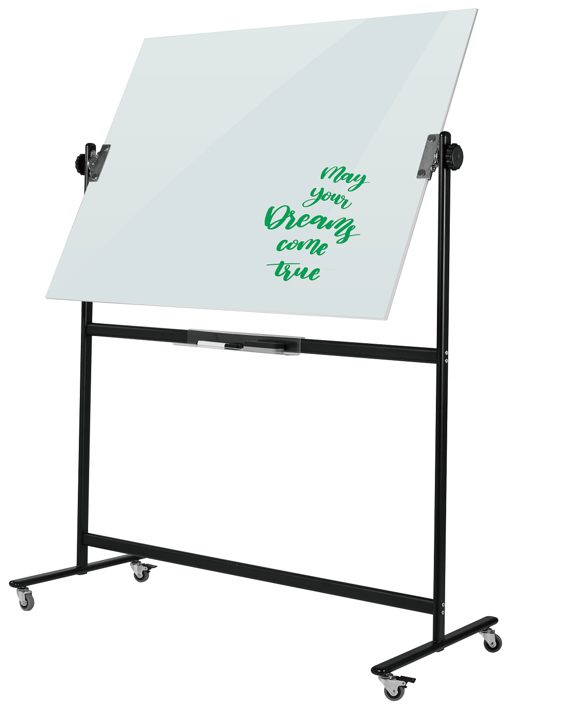 China factory hot sale  Magnetic Writing Tempered glass white board With Stand for Office Classroom School glass white board