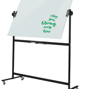 China factory hot sale  Magnetic Writing Tempered glass white board With Stand for Office Classroom School glass white board