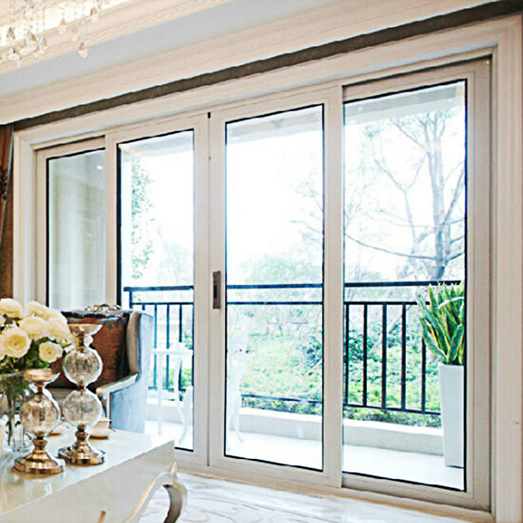 Double glazing pvc balcony plastic frame sliding and single casement door