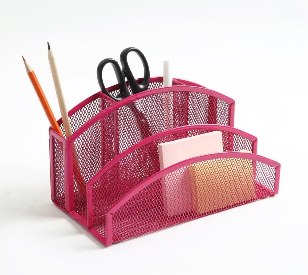 Honor Metal Mesh 5-Compartment Desk Organizer Office Supplies