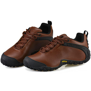 2024 High Quality Men Genuine Leather Boots Outdoor Sports Sneakers Athletic Trekking Breathable Climbing Shoes