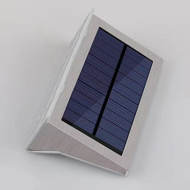 LED Solar human body induction wall light Stainless steel outdoor garden waterproof courtyard wall lighting