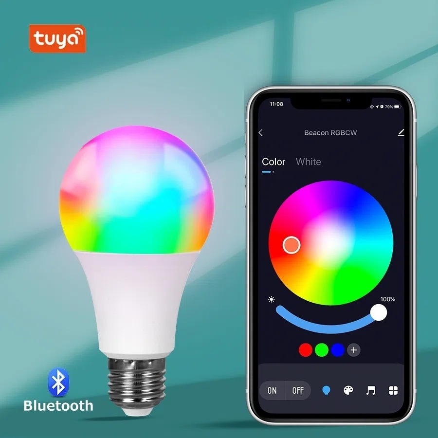 10W 20W 30W App Control LED Smart Bulb 7 Colors RGB Remote Control Color Changing E27 LED Bulbs Indoor Night Light