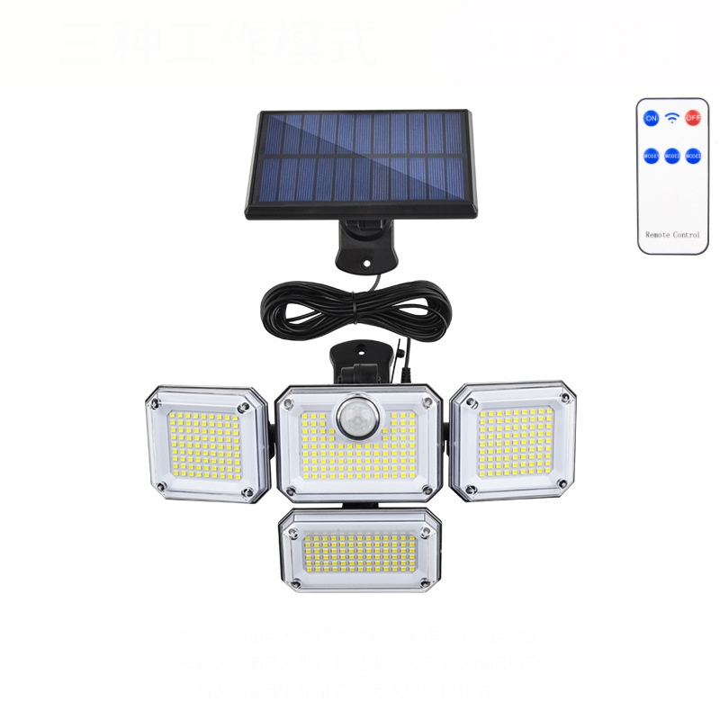 New solar wall lamp outdoor waterproof garden light human body induction led garage lighting small street lamp