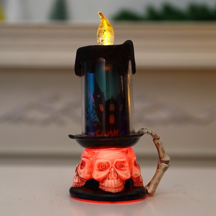 Halloween Decoration Props Skull Pumpkin Candle Lights LED Luminous candles Halloween decorations