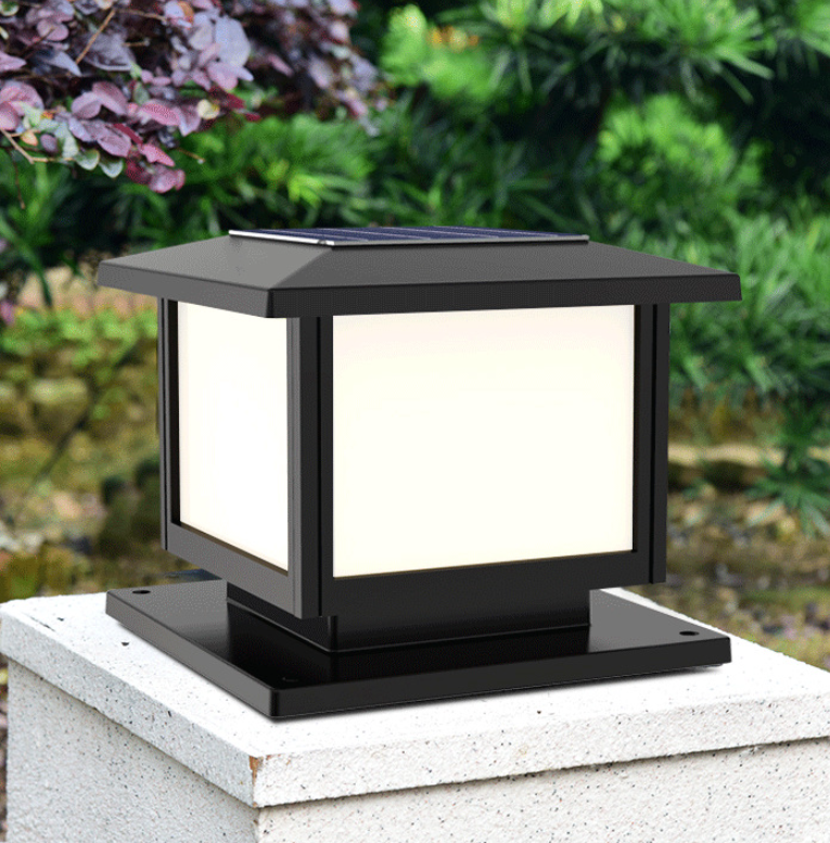 High Quality Outdoor Waterproof Solar Main Gate Post Column Light Led Pillar Outdoor Light