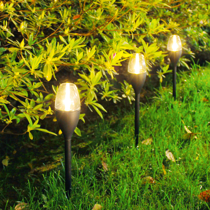 Outdoor Solar Garden Pathway Lights Solar Powered Candle Shape Light for Garden Yard