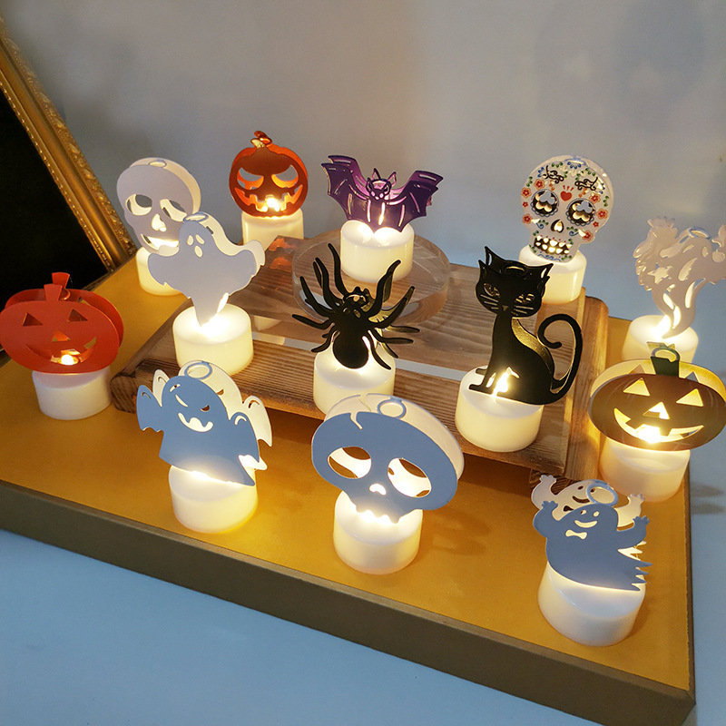 Creative Spider Pumpkin Ghost Mini Candle Lights Halloween Decoration Night Lights