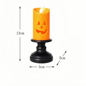 Halloween new product jack-o '-lantern LED colorful electronic skull candle light hand lantern venue atmosphere layout props