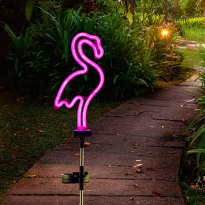 30 Inches Neon Pink Lawn Walkways Path Light Solar Garden Lights Outdoor Waterproof Led Solar Light for Garden 