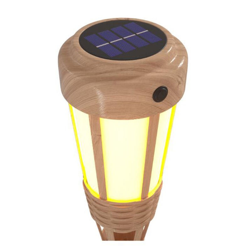 Torch Led Lawn Solar Garden Light Solar Bamboo Decoration Outdoor With Warm Flicker Flame LED For Garden