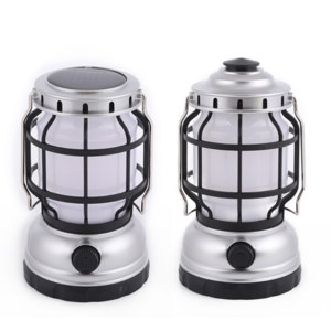 Solar Camping Lantern Outdoor Waterproof Rechargeable Lantern Led Hang Lights For Camping Flickering Flame Light