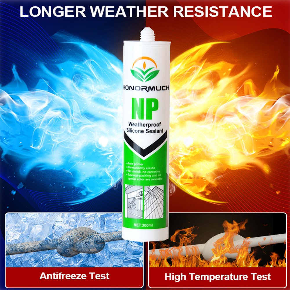 Manufacturer Adhesive Glue Best Sell Grey Black Clear White Color NP Neutral Silicone Sealant