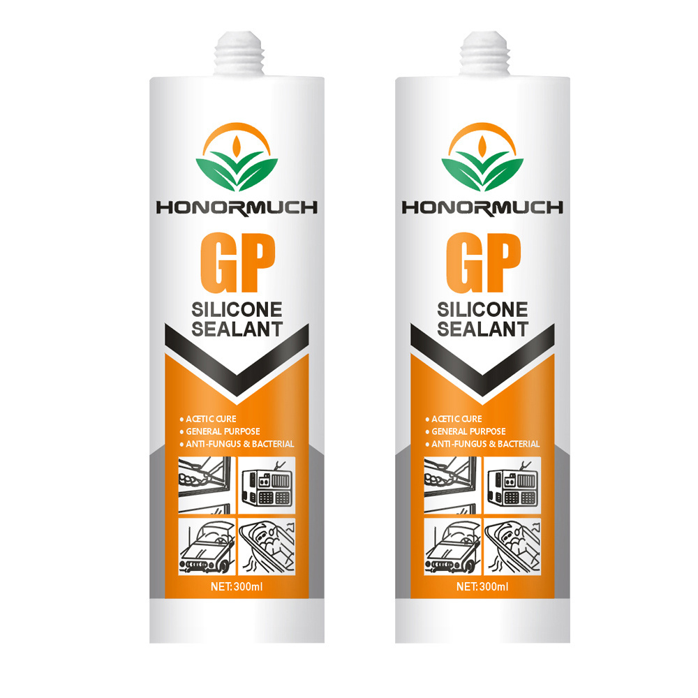 Low Modulus Transparent Glue Gasket Maker Sealant 100% Acetic Silicone Sealant High Temperature RTV Silicone Grey