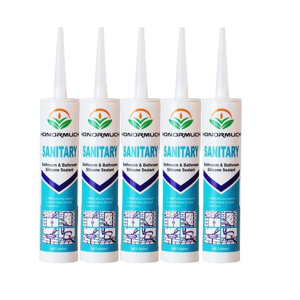 Water Resistant Sanitary Silicone Sealant Anti Mildew Clear White Black Silicone Sealant For Shower Room