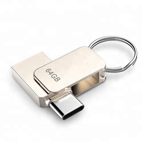 Zinc Alloy High Quality 2.0 3.0 16GB OTG USB Flash Drive 32GB Memory Stick Type-C 64GB with Key Ring