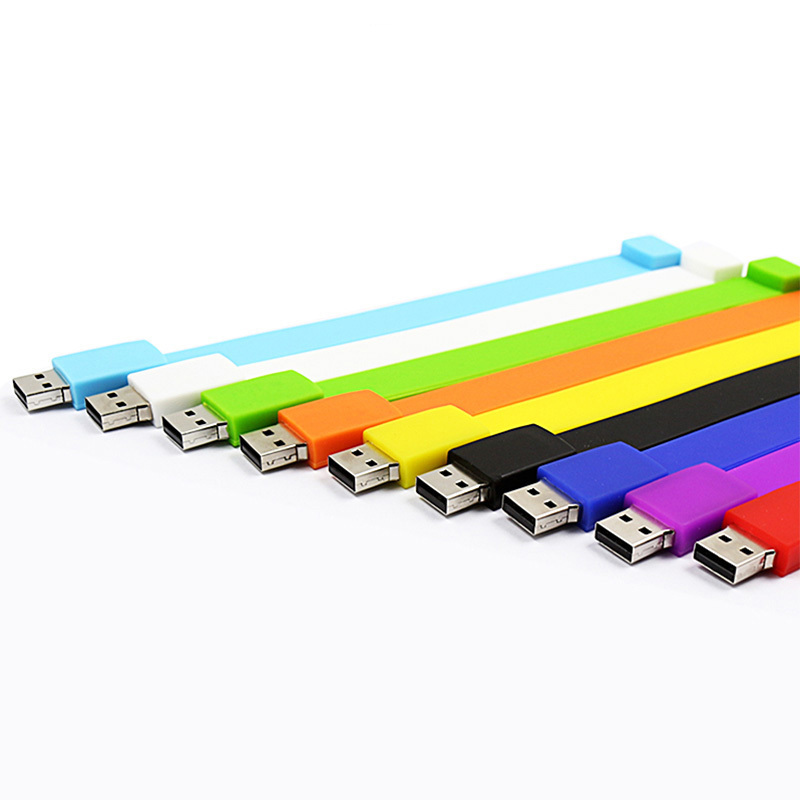 Colorful Silicone Bracelet Wrist Band Usb Flash drive pen drive 4GB 8GB 16GB 32GB 64GB Memory Stick