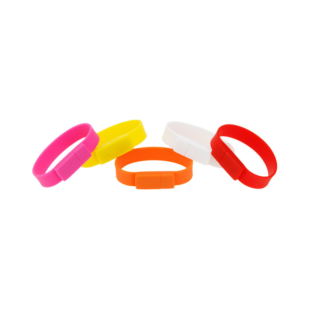 Colorful Silicone Bracelet Wrist Band Usb Flash drive pen drive 4GB 8GB 16GB 32GB 64GB Memory Stick