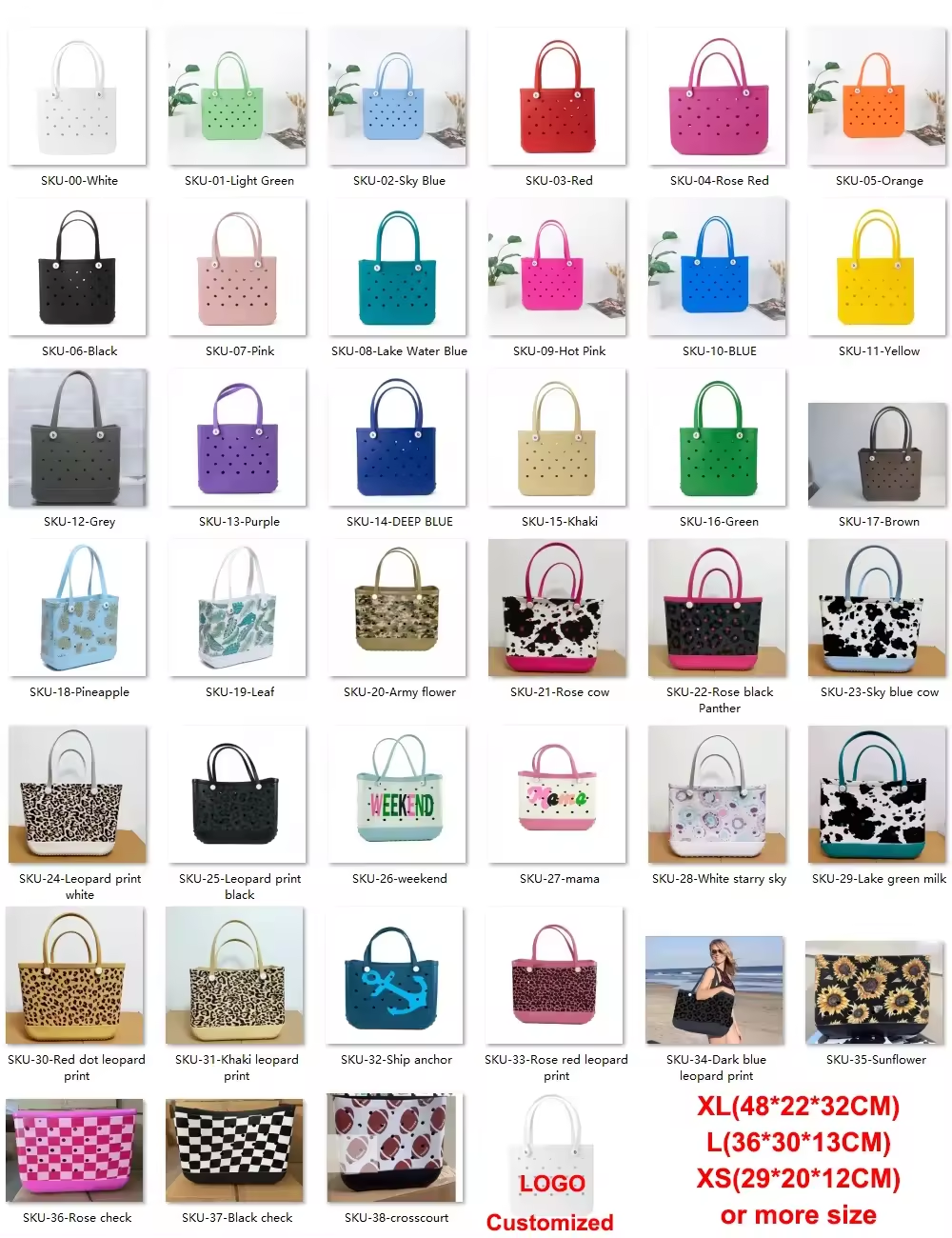 Sand Waterproof Woman EVA Rubber Tote Large Shopping Basket Bags Women Purse Jelly Lady Handbags Beach Silicone Bogg Bag Nursing