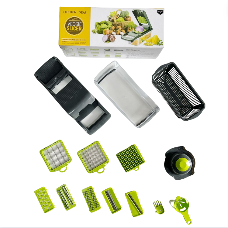 Hot 14 in 1 Hand Multifunctional Fullstar Veggie Onion Cutter Fruits Slicer Potato Peeler Manual Vegetable Chopper