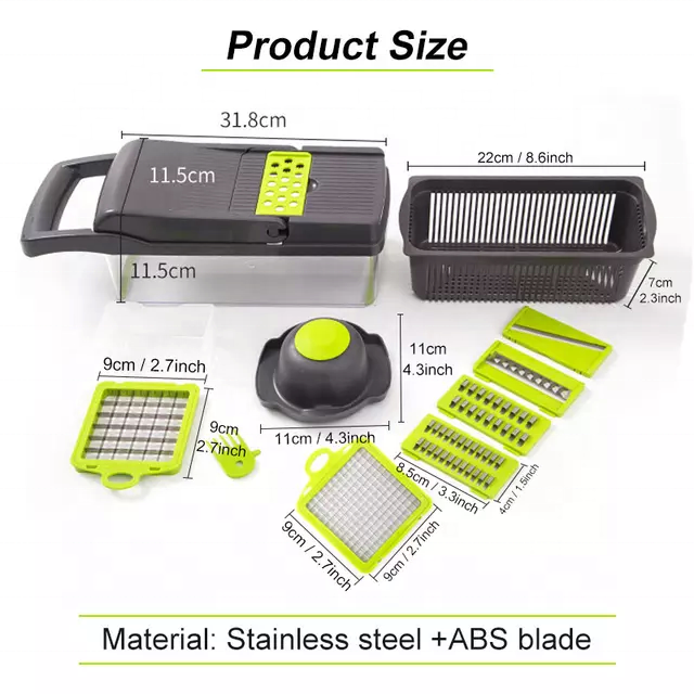 Hot Selling Multifunctional  Kitchen Accessories Manual Vegetable Chopper Slicer Food Onion Cutter Veggie Dicer