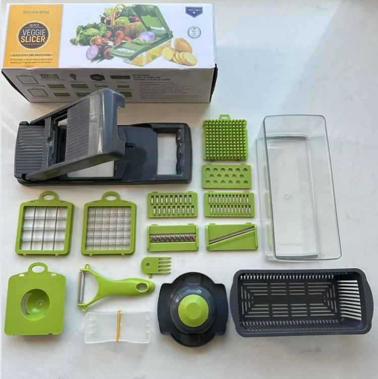 Top Seller Kitchen 12 in 1 Multifunctional Food Dicer Mandoline Vegetable Slicer Onion Vegetable Cutter Chopper