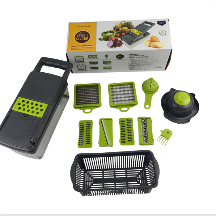 Top Seller Kitchen Accessories 12 in 1 Food Dicer Onion Chopper Mandoline Pickle Slicer Multifunctional Vegetable Cutter