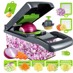 Hot Selling Multifunctional  Kitchen Accessories Manual Vegetable Chopper Slicer Food Onion Cutter Veggie Dicer