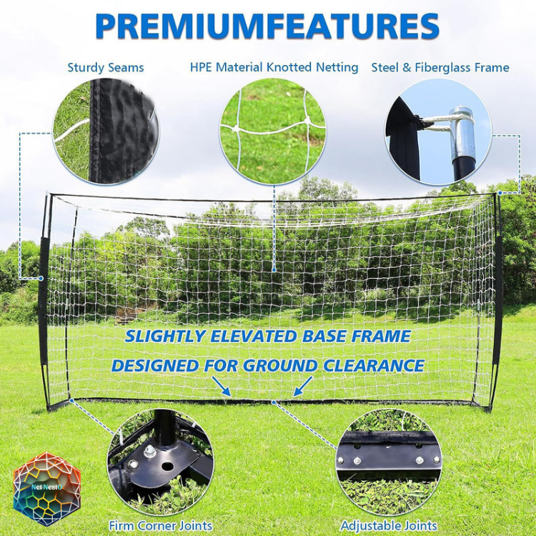 customized sports netting outdoor kids soccer tennis training target football goal backstop net for backyard