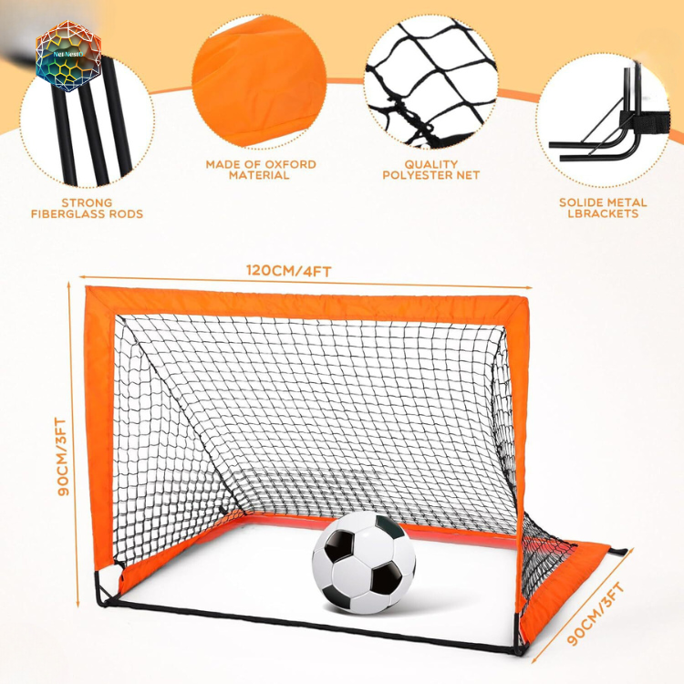 High Quality Mini Soccer Goals Portable Kids Soccer Net Pop Up Folding Hitting Cage