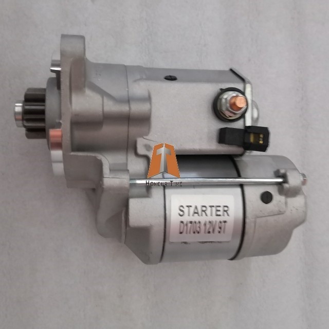 Excavator electric parts starting motor for diesel engine D1703 starter motor 9T