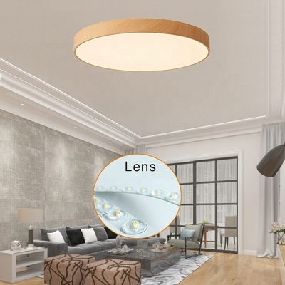 Modern Wifi Tuya Smart LED Ceiling Lamp Wood Grain Living Room Ceiling Light