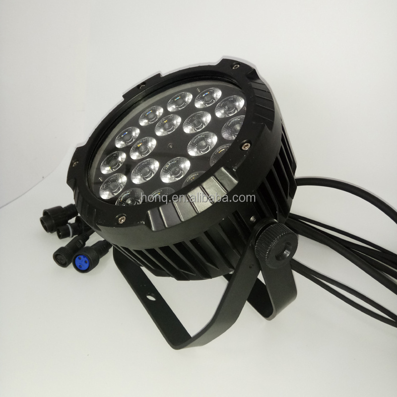 HQlite outdoor 18X18W RGBWA UV 6-in-1 LED PAR Can Stage Light/PAR 64 Can waterproof par light