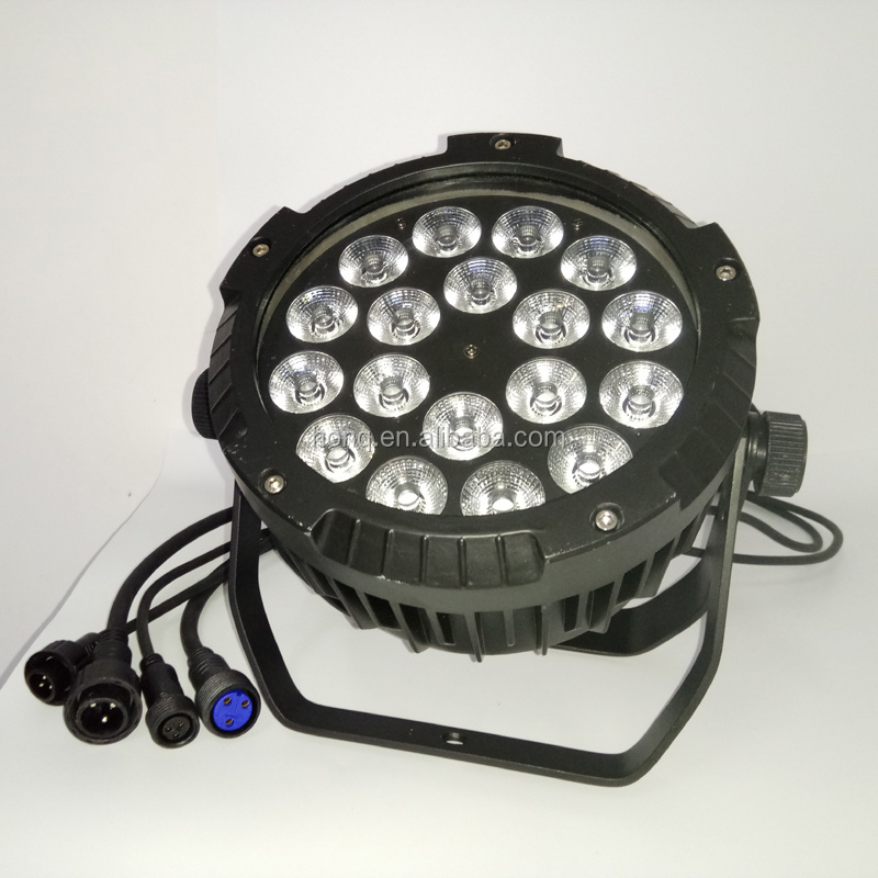 HQlite outdoor 18X18W RGBWA UV 6-in-1 LED PAR Can Stage Light/PAR 64 Can waterproof par light