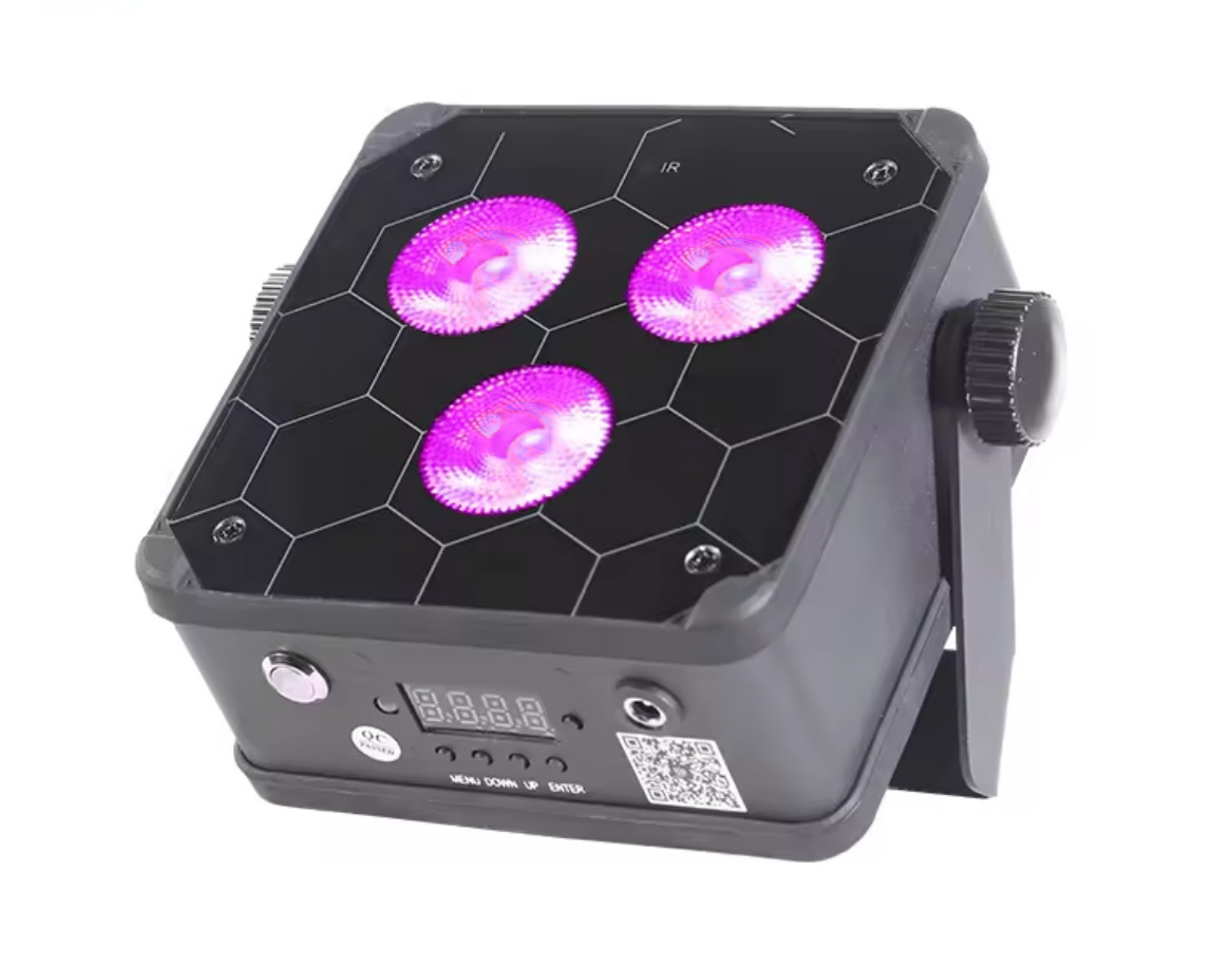 IR remote Mini Uplights 3X18W Battery Spotlight 3 LEDs Wireless DMX Uplights Disco Club Party Stage Uplight