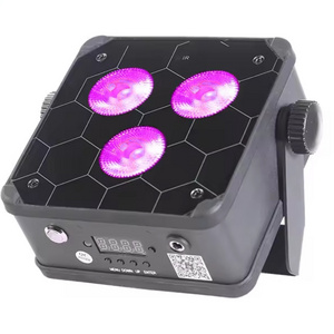 IR remote Mini Uplights 3X18W Battery Spotlight 3 LEDs Wireless DMX Uplights Disco Club Party Stage Uplight