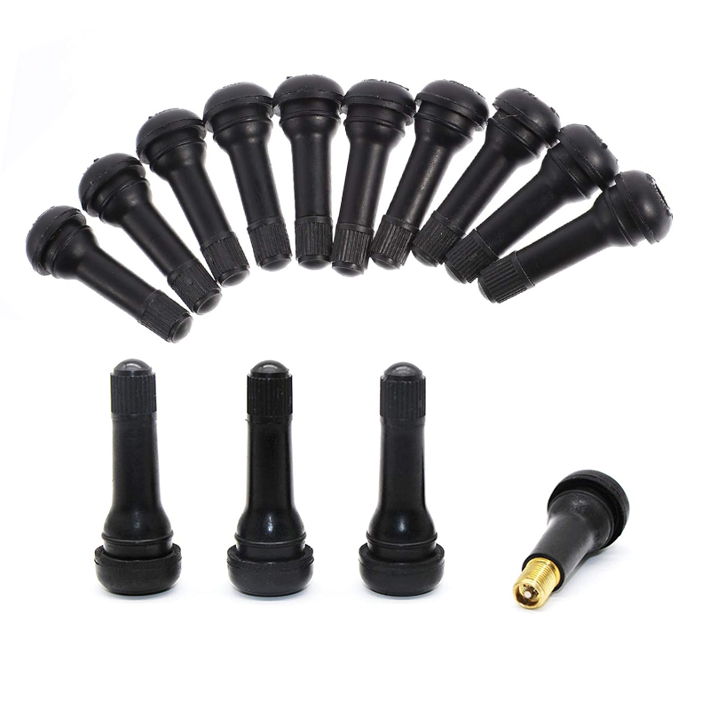 High Quality Universal Car Accessories Parts TR412 TR413 TR414 TR415 Snap-in Black Rubber Stem Caps Cores Tire Valve